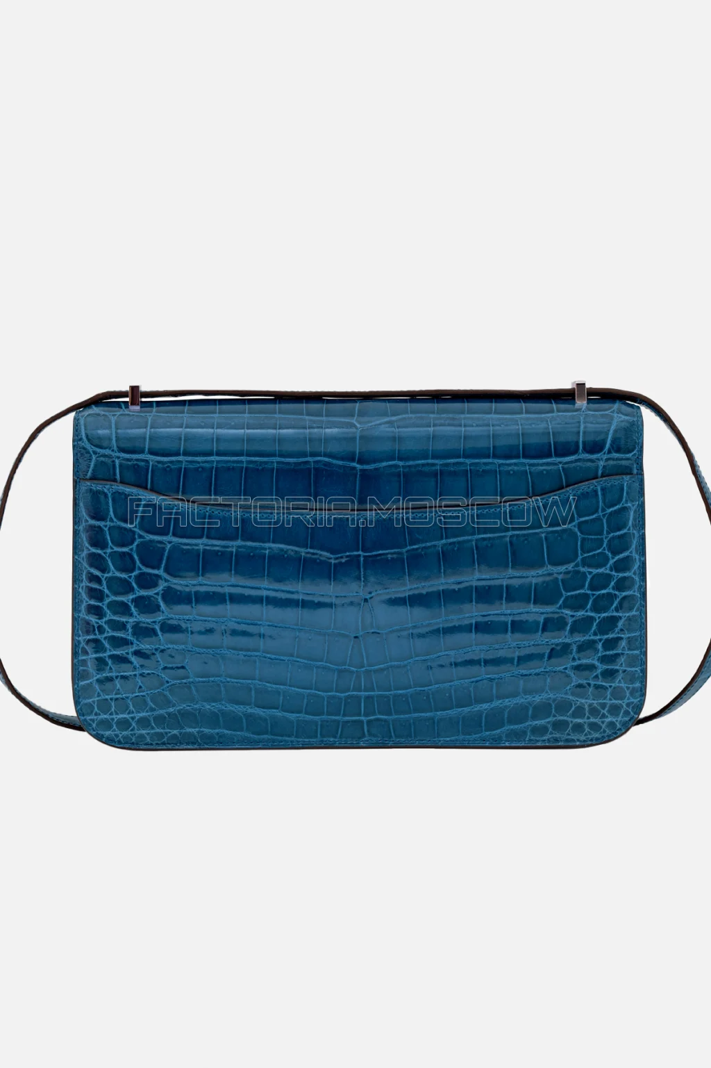 Hermès Constance Elan Bleu Izmir Shiny Niloticus Crocodile PHW