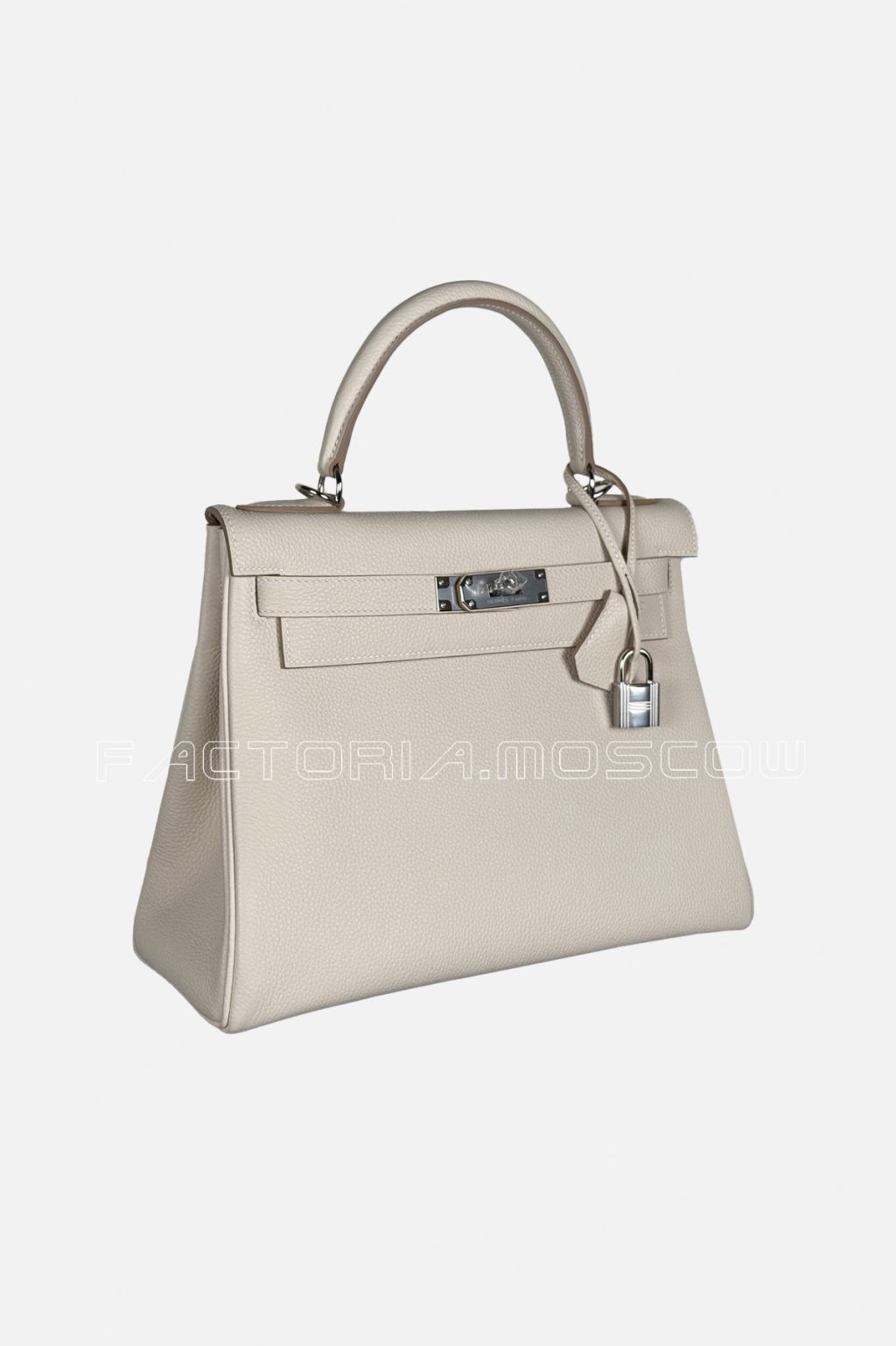 Hermes Kelly Retourne 28 Togo Colour Craie PHW