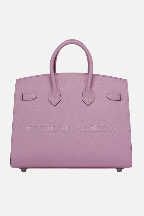 Hermes Birkin Sellier 25 Mauve Sylvestre Epsom PHW