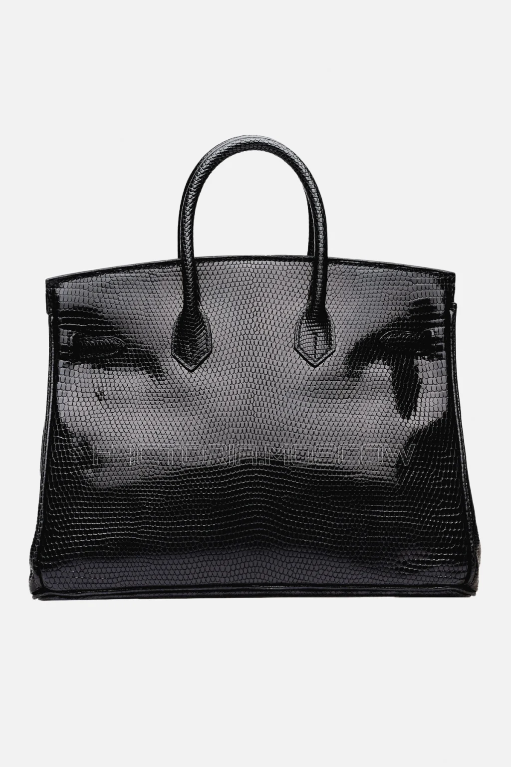 Hermes Birkin 25 Shiny Black Niloticus Lizard PHW
