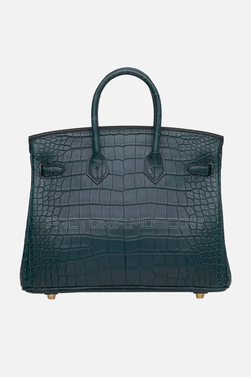 Hermes Birkin 25 Matte Vert Rousseau Alligator GHW