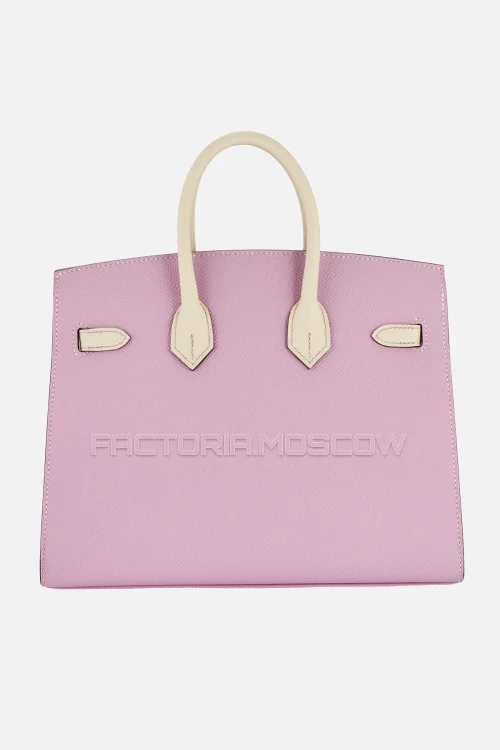 Hermes HSS Birkin Sellier 25 Epsom Mauve Sylvestre/Craie PHW