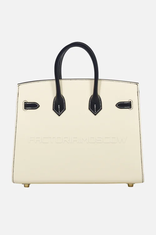 Hermes Birkin Sellier 25 Epsom Nata/Black GHW