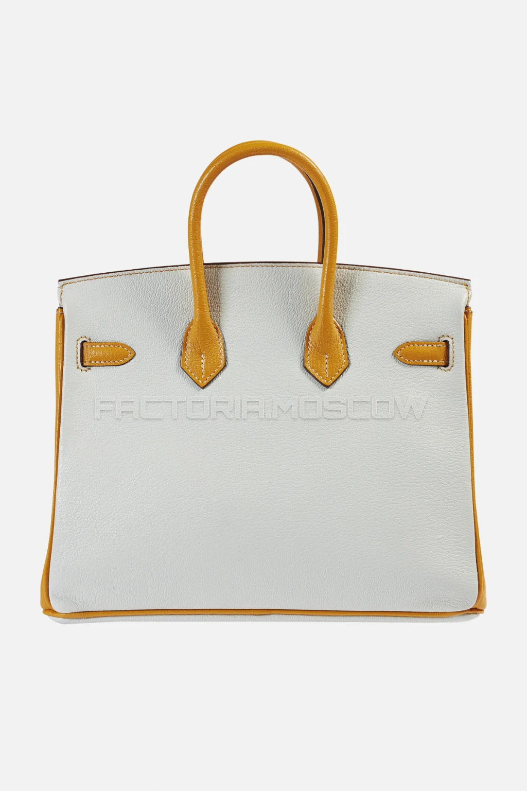 Hermes HSS Birkin 25 Chevre Bleu Glacier/Moutarde GHW
