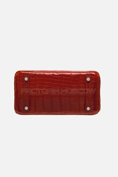 Hermes Birkin 25 Shiny Rouge H Niloticus Crocodile PHW