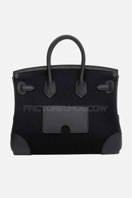 Hermes Birkin Cargo 25 Black Canvas/Swift Cargo PHW