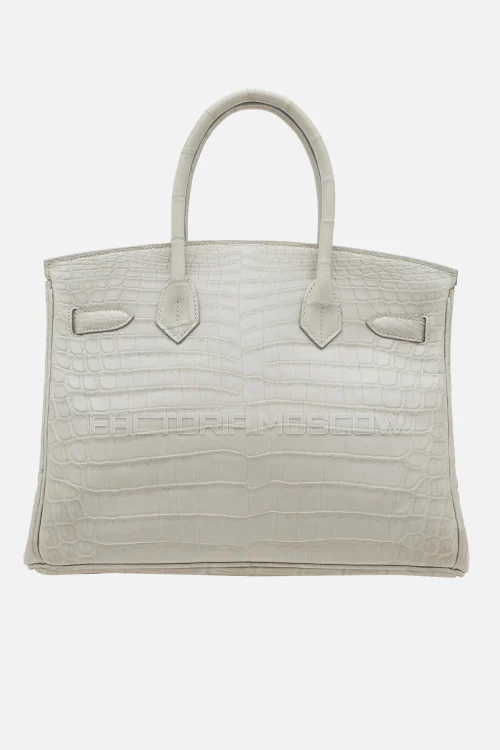 Hermes Birkin 30 Beton Niloticus Crocodile PHW