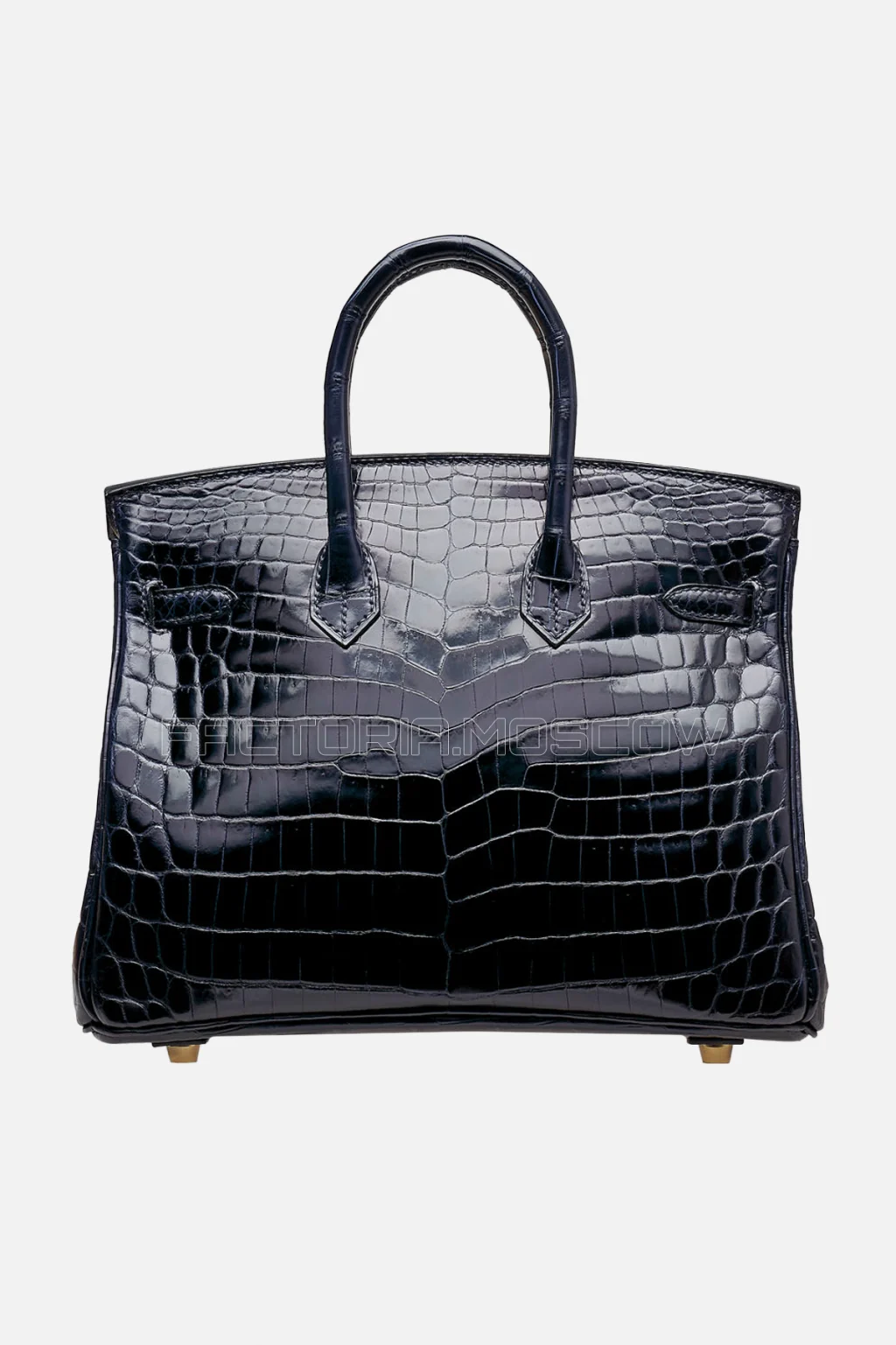Hermes Birkin 25 Shiny Bleu Marine Niloticus Crocodile GHW