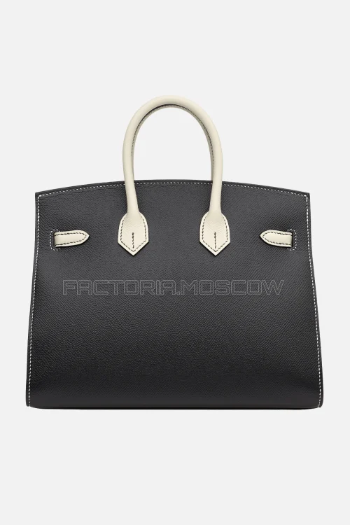 Hermes HSS Birkin Sellier 25 Epsom Black/Nata GHW