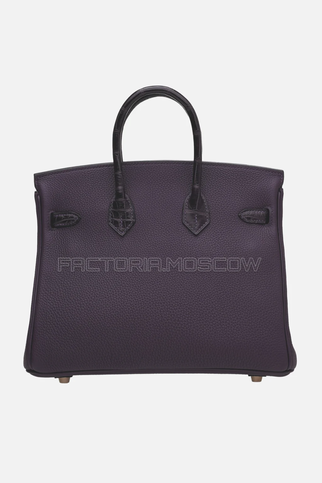 Hermes Birkin Touch 25 Matte Prunoir Alligator/Raisin Togo RGHW