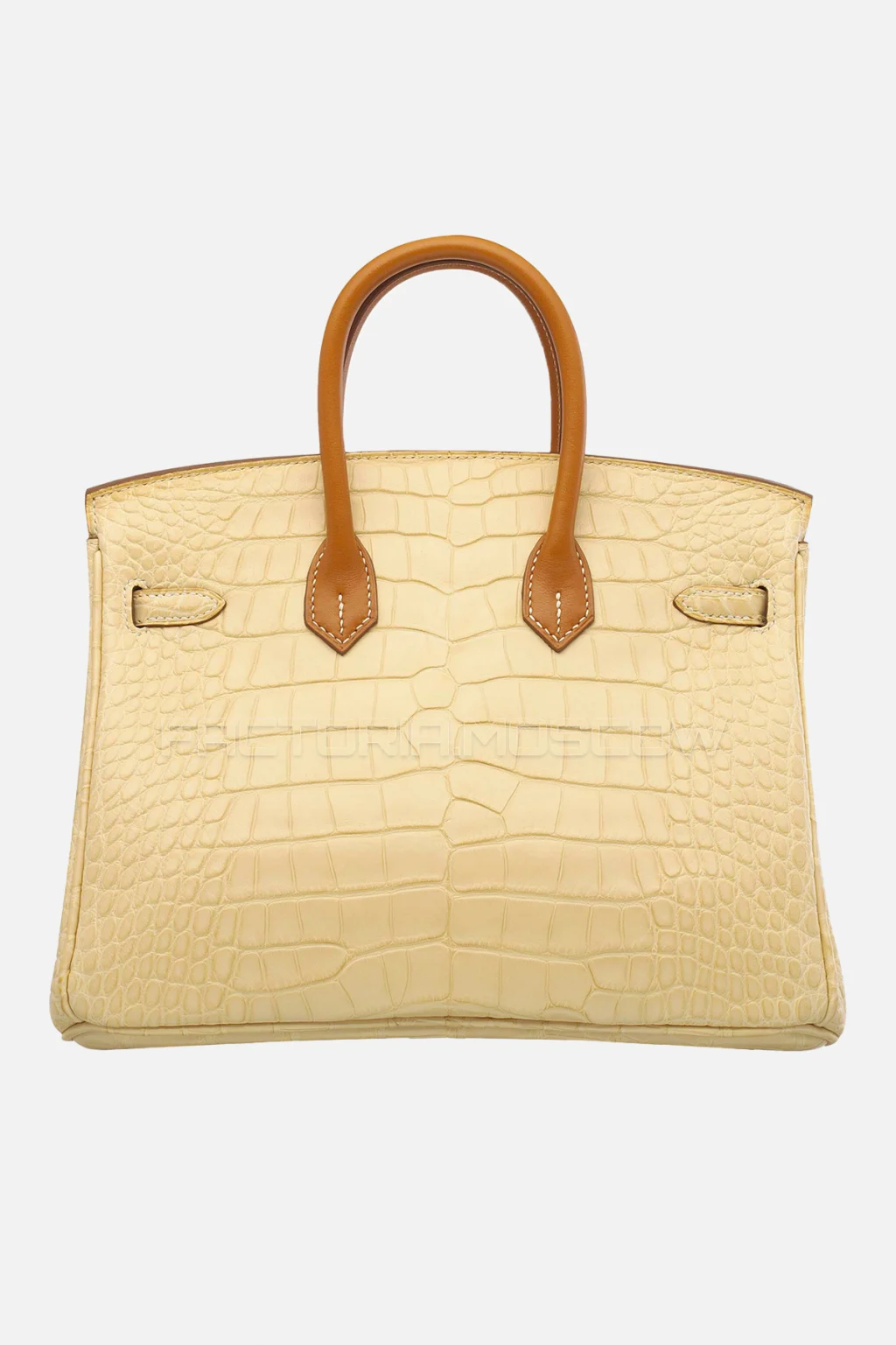 Hermes Birkin Touch 25 Matte Alligator Vanille/Naturel Sable Swift PHW