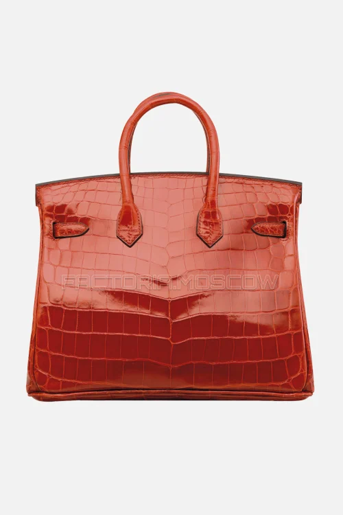 Hermes Birkin 25 Shiny Sanguine Niloticus Crocodile GHW