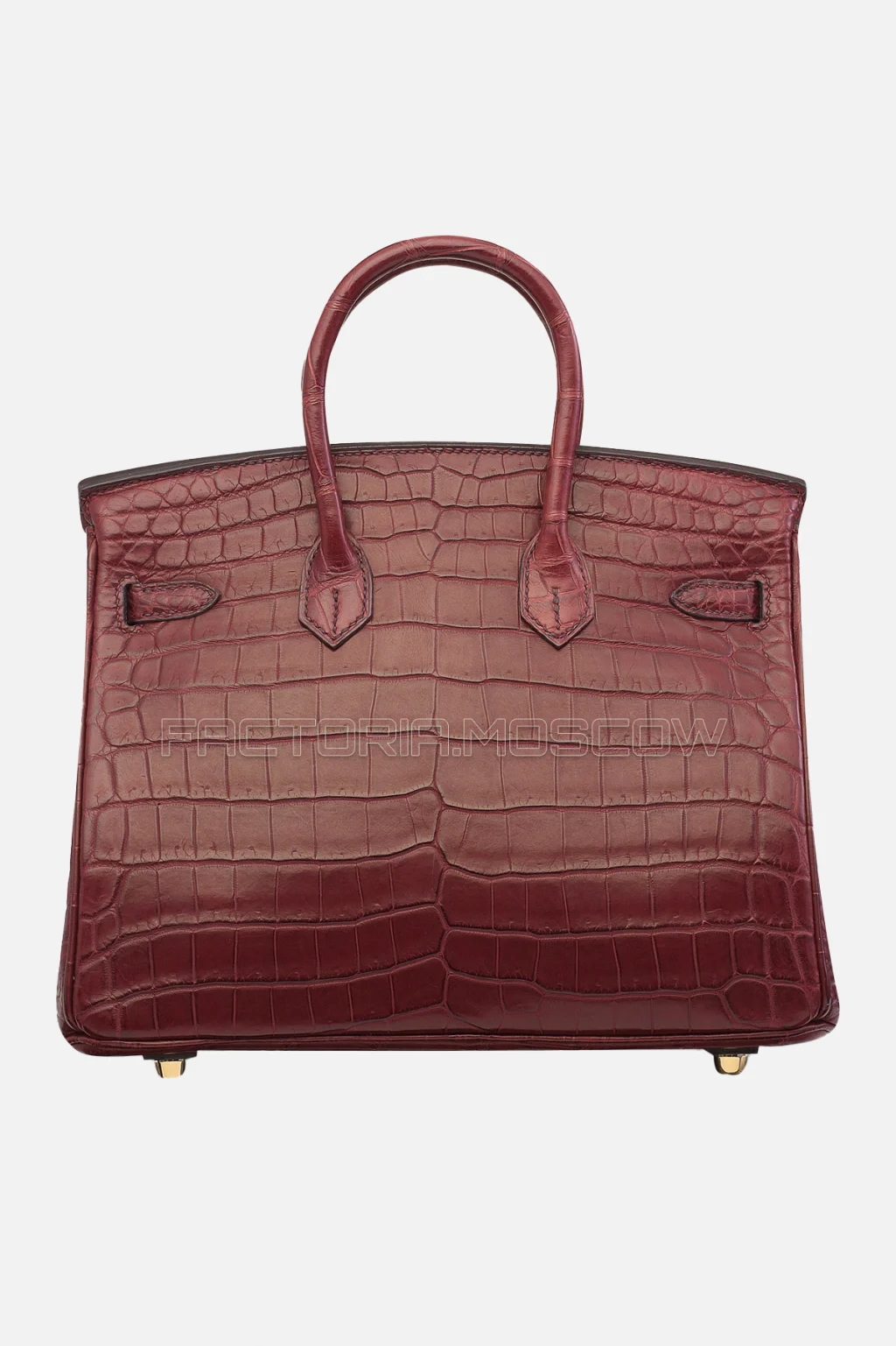Hermes Birkin 25 Matte Bourgogne Niloticus Crocodile GHW