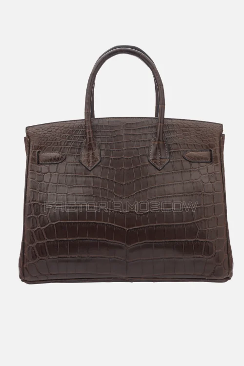Hermes Birkin 30 Matte Ébene Niloticus Crocodile PHW