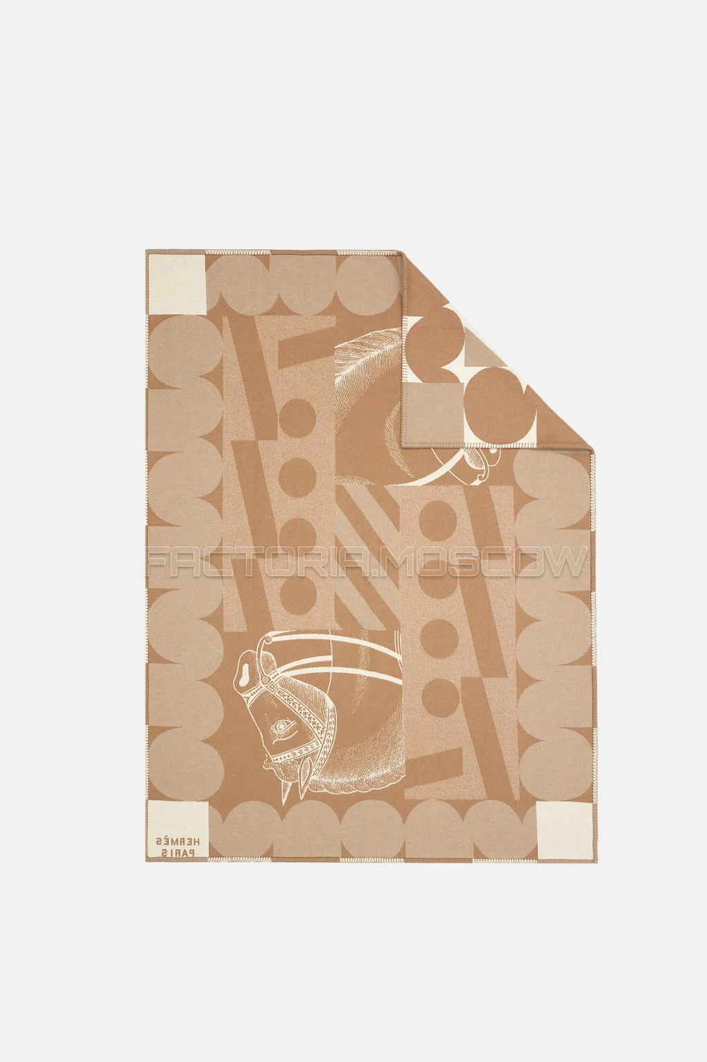 Hermes Cheval Joker blanket Colour Noisette
