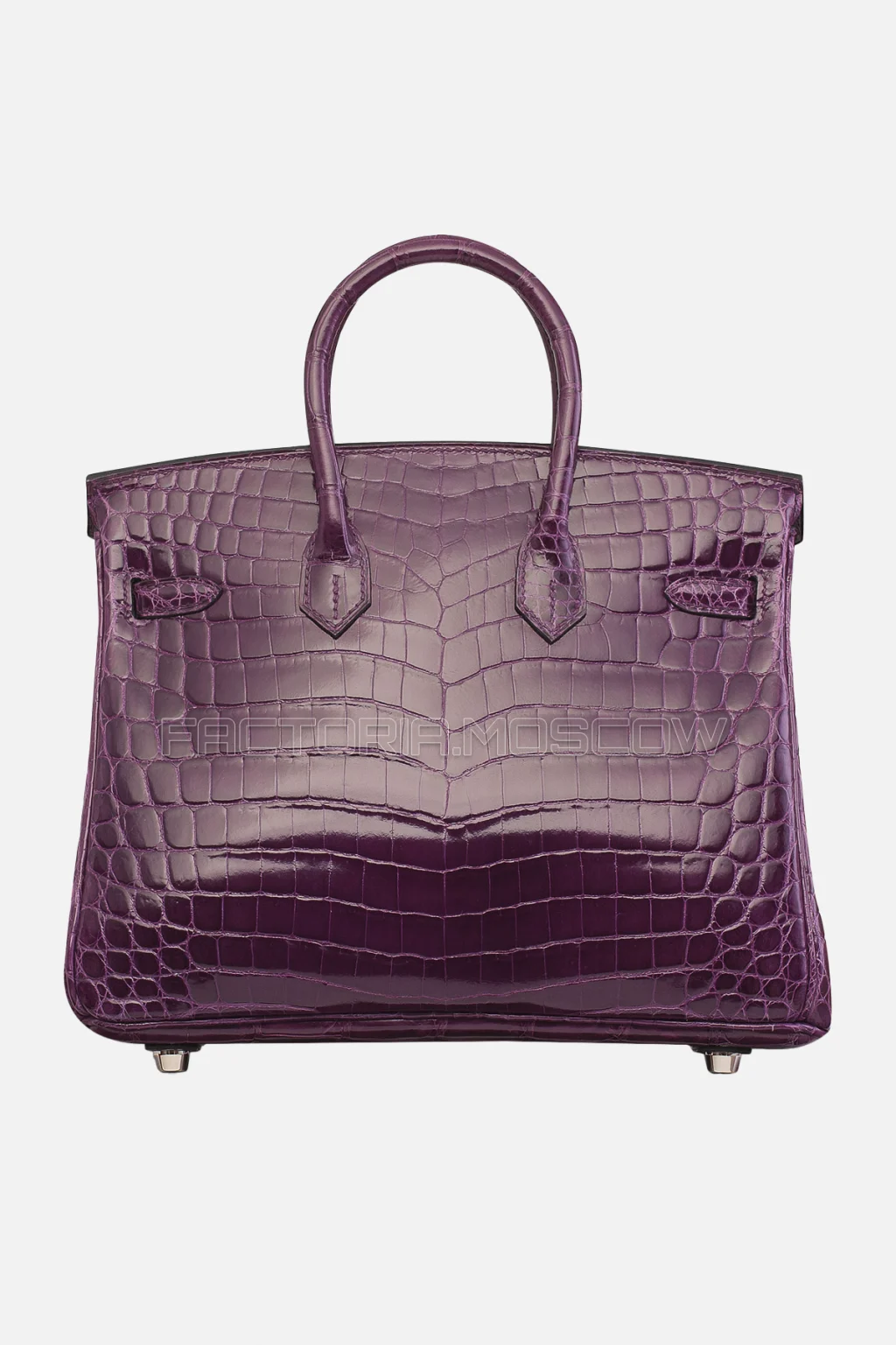 Hermes Birkin 25 Shiny Amethyste Niloticus Crocodile PHW