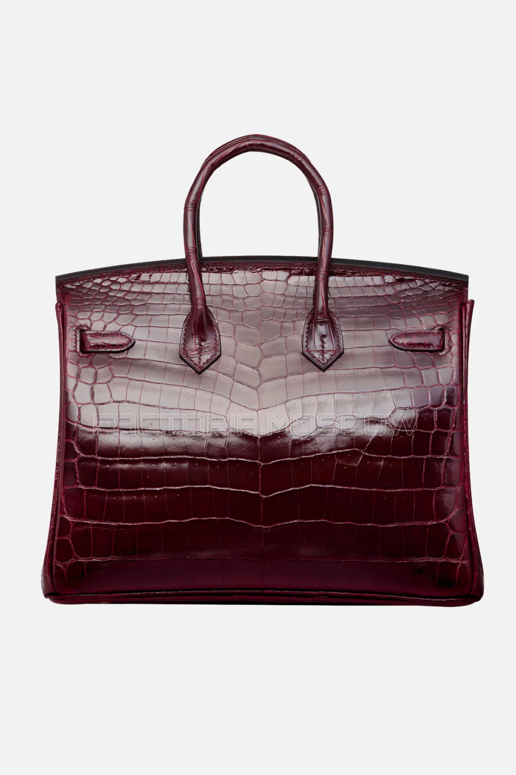 Hermes HSS Birkin 25 Shiny Bordeaux/Bleu Marine Niloticus Crocodile PHW