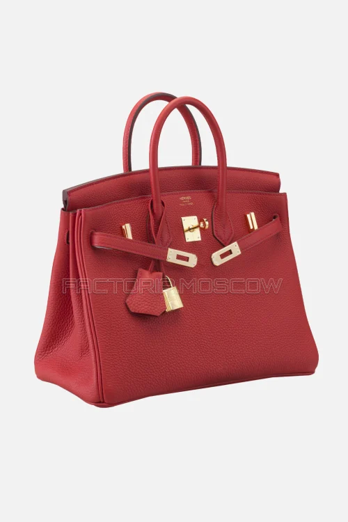 Hermes Birkin 25 Clemence Rouge Tomate GHW