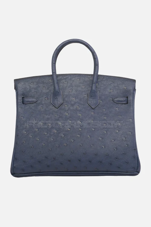 Hermes Birkin 25 Ostrich Bleu De Malte PHW