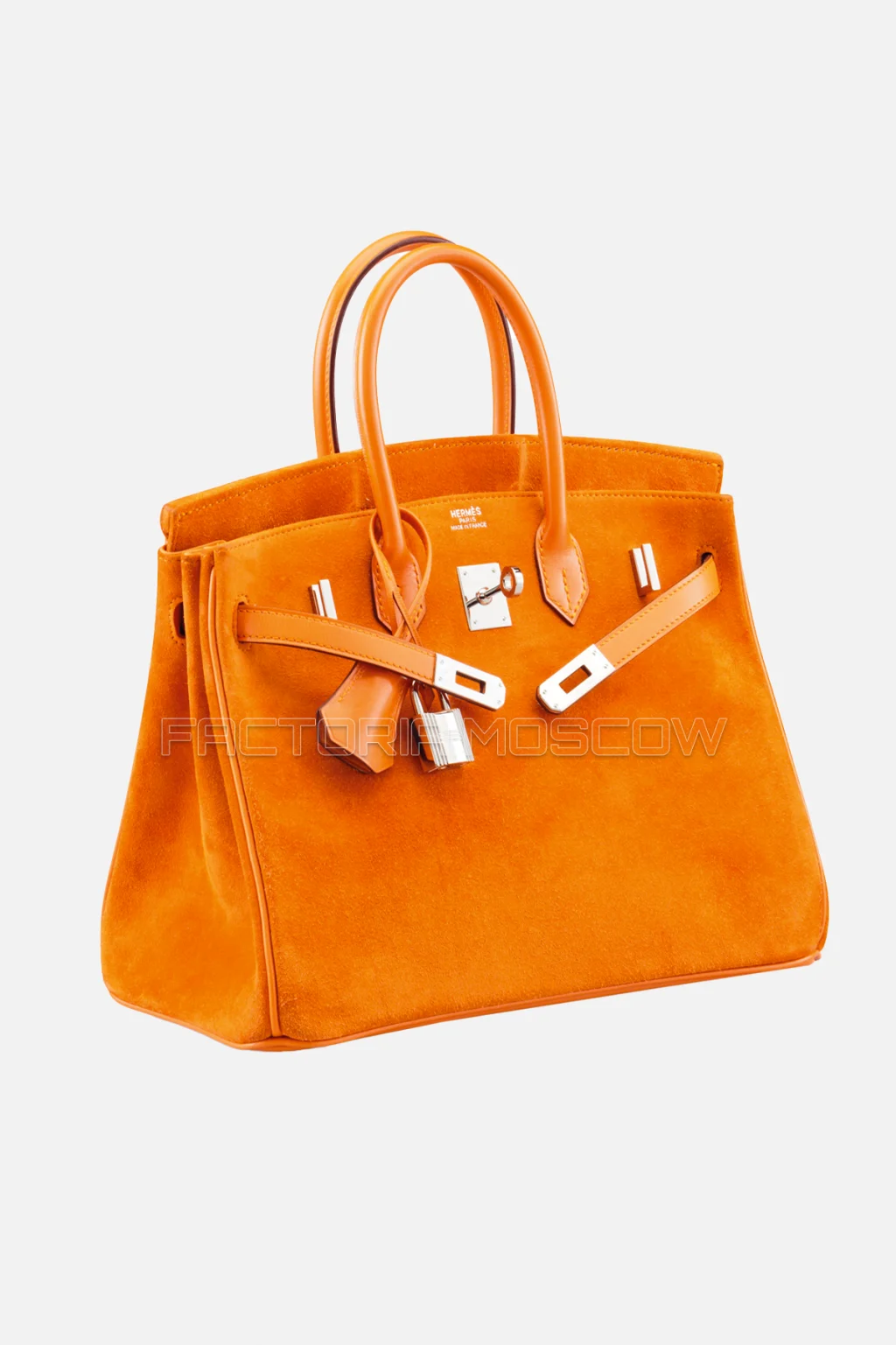 Hermes Birkin 25 Veau Doblis/Veau Box Calf Orange H PHW