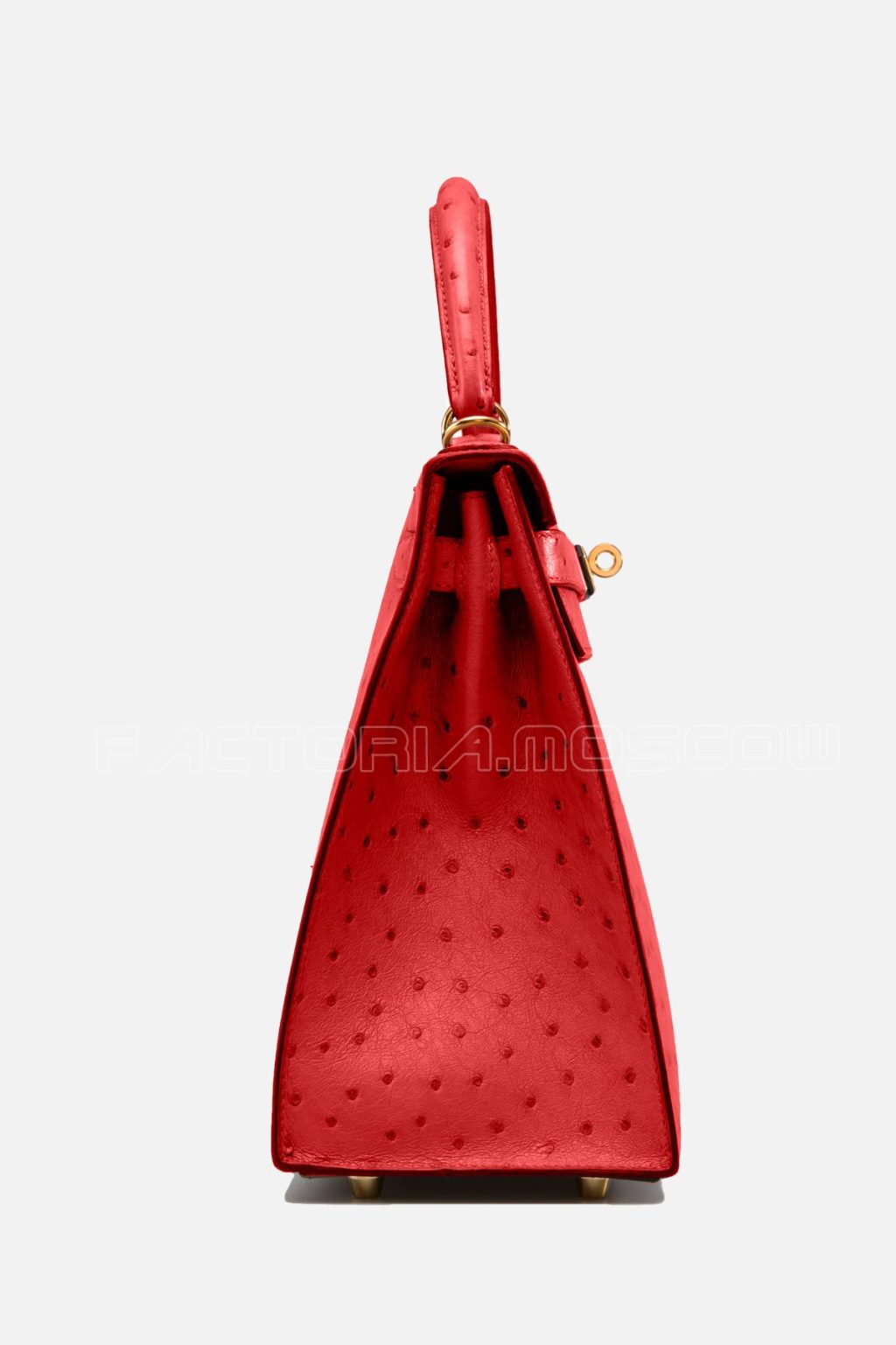 Hermes Kelly Sellier 28 Ostrich Rouge Vif GHW