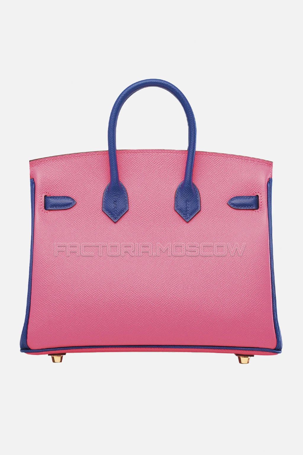 Hermes HSS Birkin 25 Epsom Rose Azalee/Bleu Electrique GHW