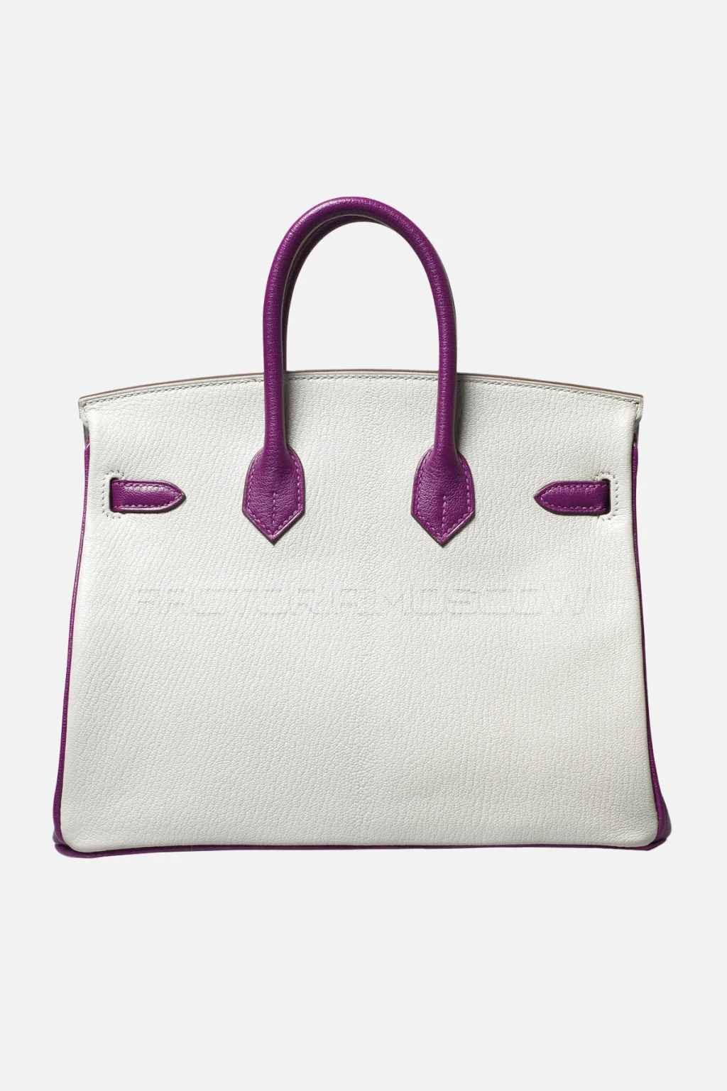 Hermes Birkin 25 Chevre Gris Perle/Anemone PHW