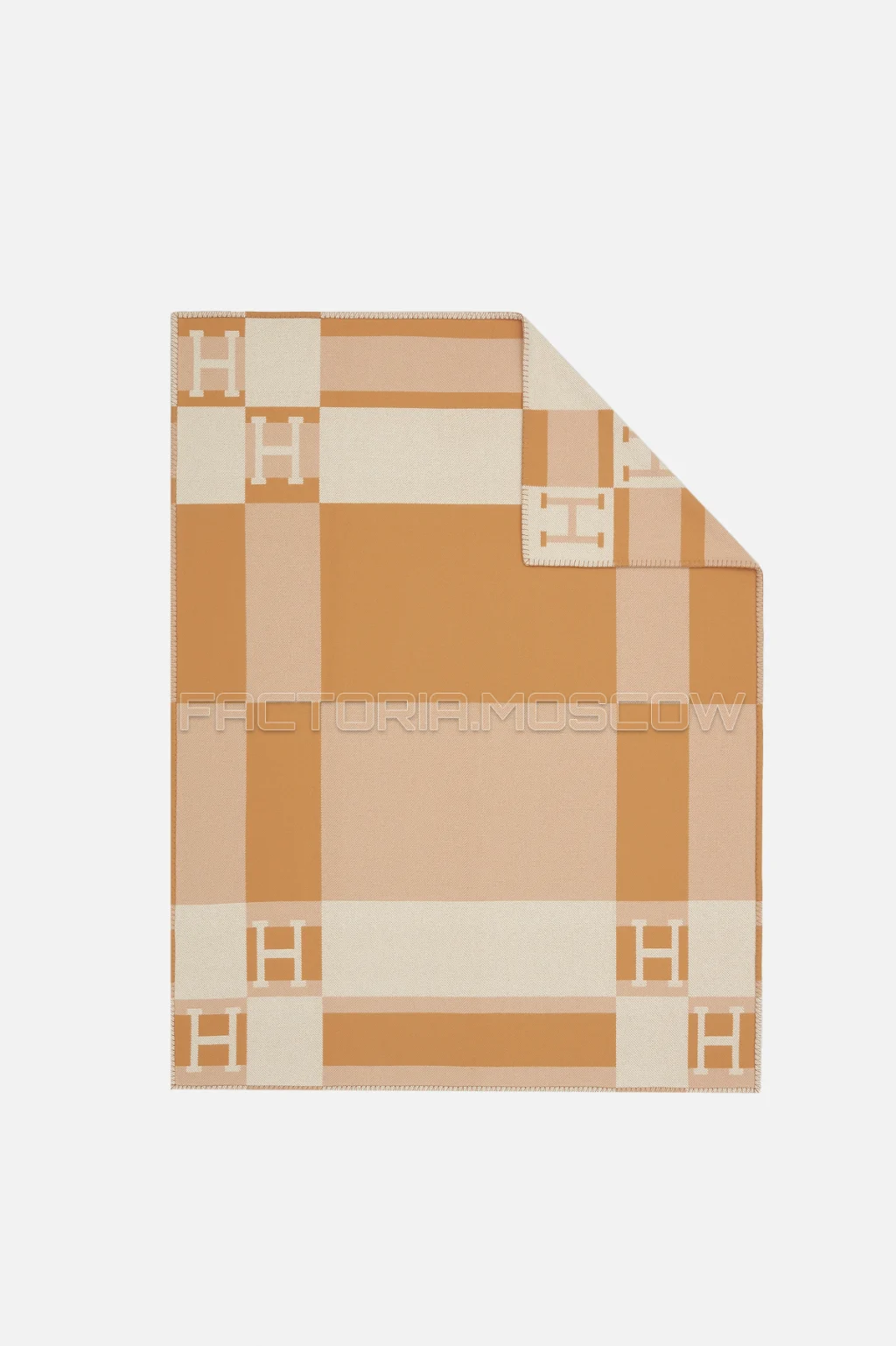 Hermes Avalon Bayadere blanket Colour Blé