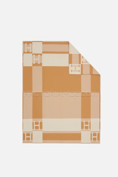 Hermes Avalon Bayadere blanket Colour Blé