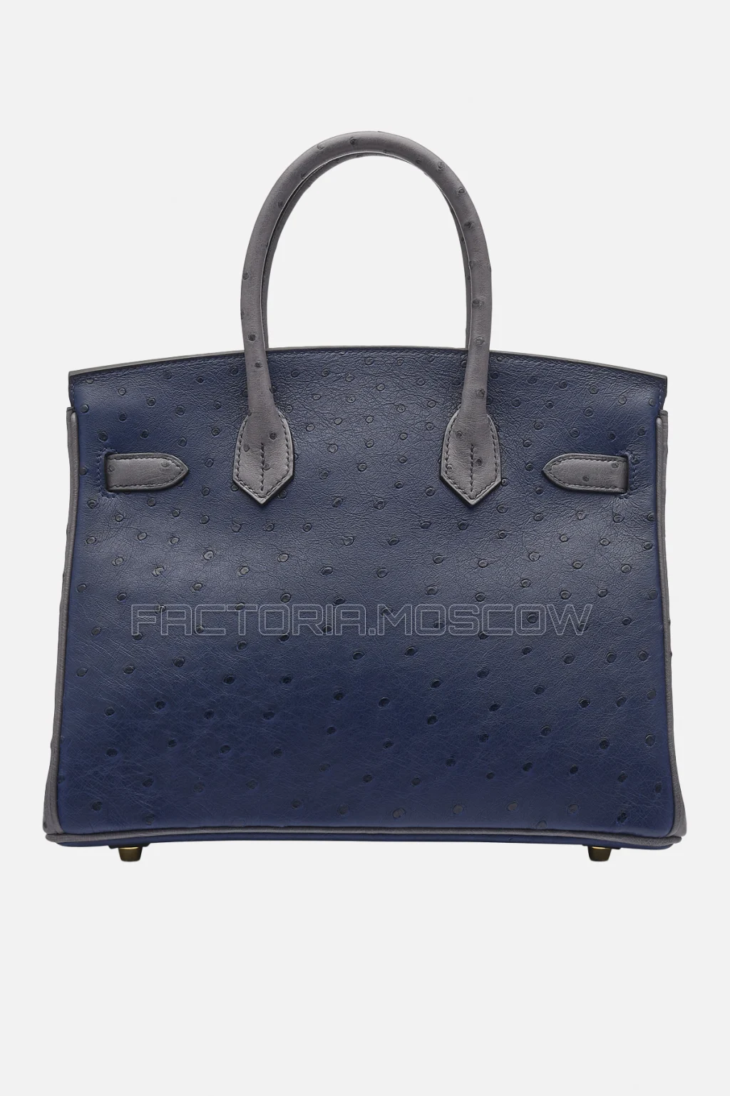 Hermes Birkin 30 Bleu Saphir/Gris Agate Ostrich GHW