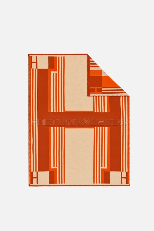 Hermes Ithaque blanket Colour Terracotta/Tangerine