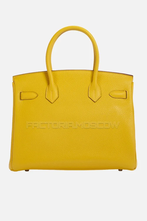 Hermes Birkin 30 Jaune D'Or Clemence GHW