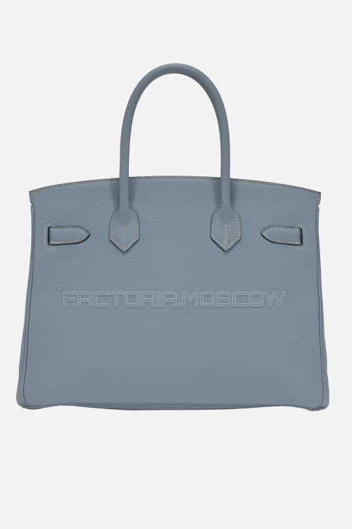 Hermes Birkin 30 Bleu Lin Clemence PHW