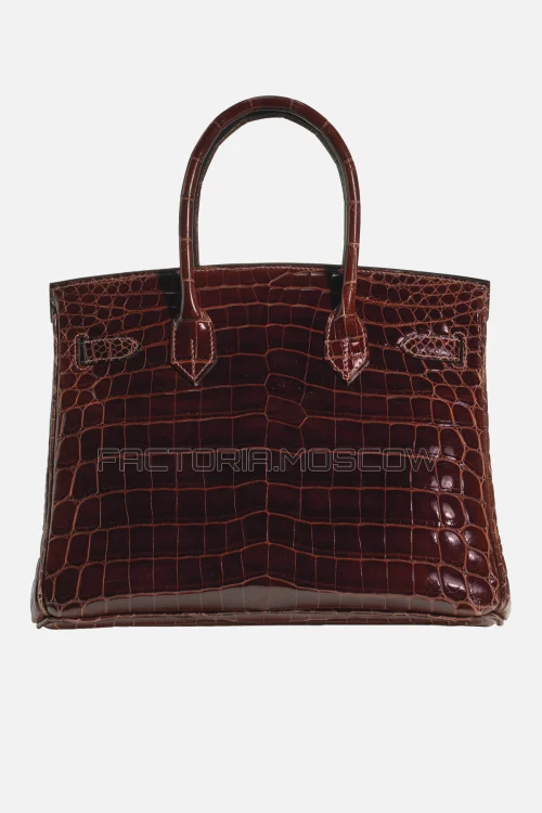 Hermes Birkin 30 Shiny Havane Niloticus Crocodile GHW