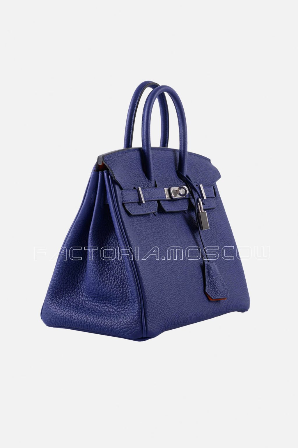 Hermes Birkin 25 Verso Blue Encre & Orange Togo PHW