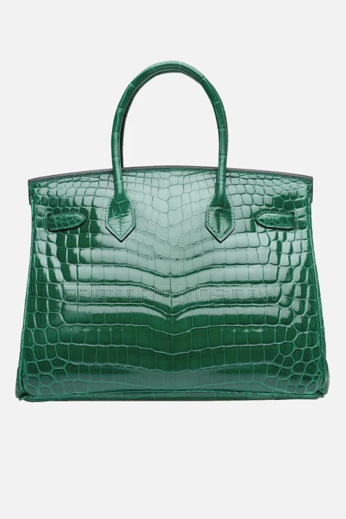 Hermes Birkin 30 Shiny Vert Émeraude Niloticus Crocodile PHW