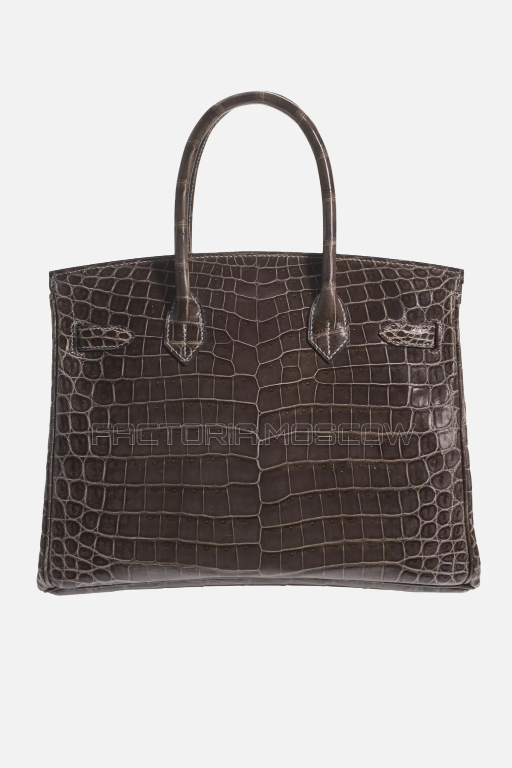 Hermes Birkin 30 Shiny Graphite Niloticus Crocodile PHW