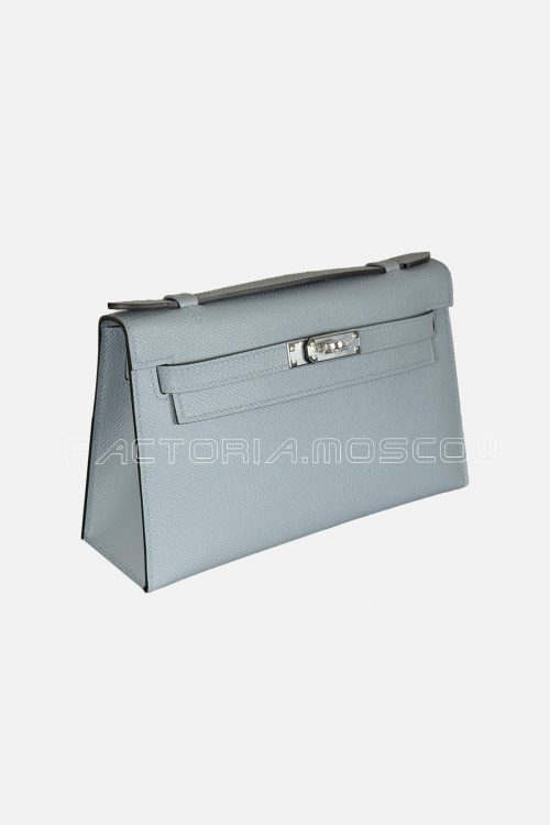 Hermes Kelly Pochette Epsom Colour Blue Lin PHW