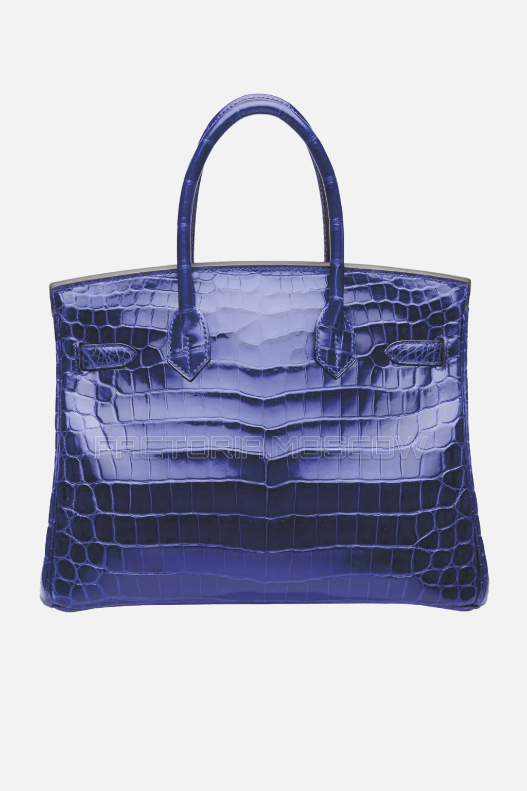 Hermes Birkin 30 Shiny Bleu Électrique Niloticus Crocodile PHW