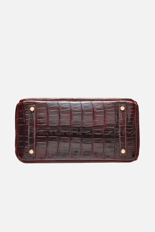 Hermes Birkin 30 Shiny Cocoan Porosus Crocodile GHW