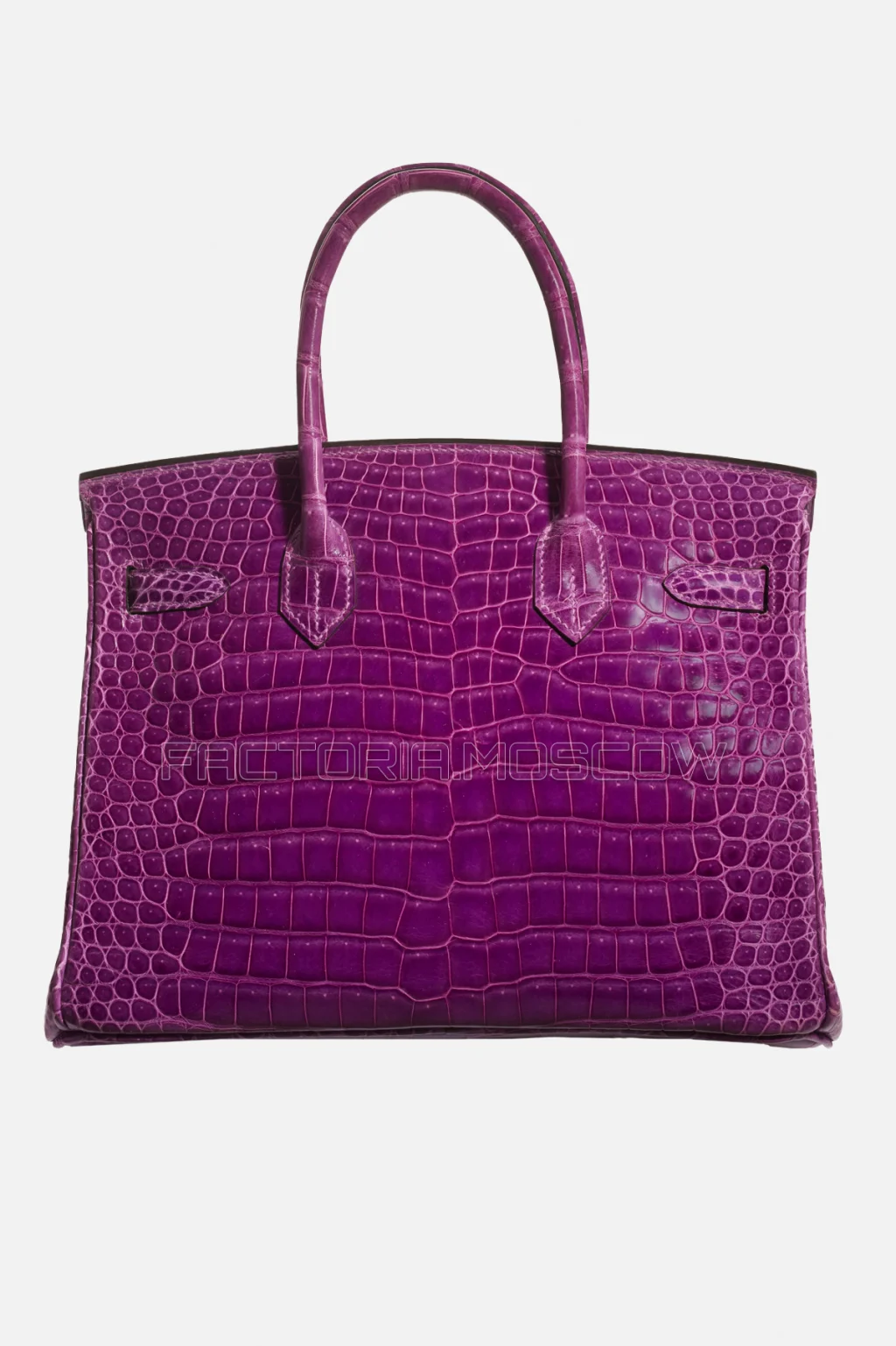 Hermes Birkin 30 Shiny Violet Porosus Crocodile PHW