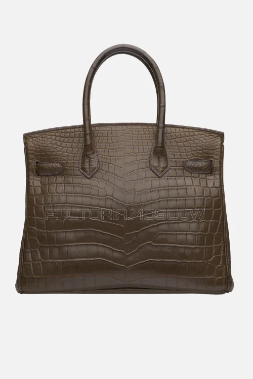 Hermes Birkin 30 Matte Gris Elephant Niloticus Crocodile PHW