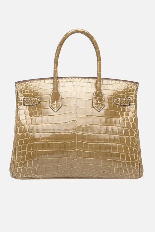 Hermes Birkin 30 Shiny Ficelle Niloticus Crocodile PHW