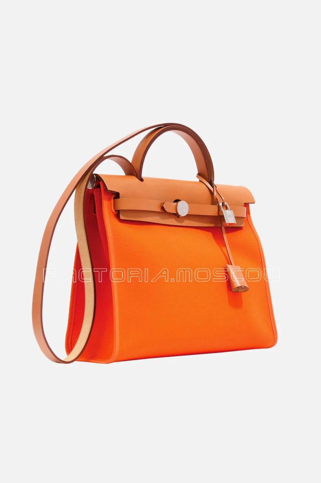 Hermès Herbag Zip 31 Orange Toile Officier/Naturelle Hunter PHW