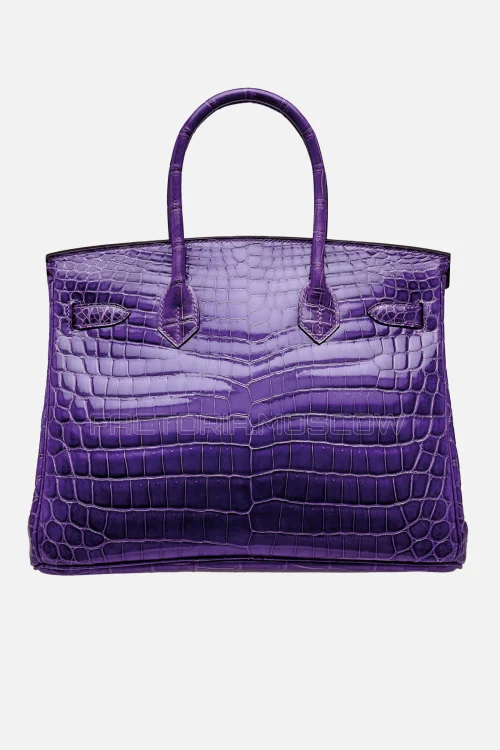 Hermes Birkin 30 Shiny Violet Niloticus Crocodile PHW