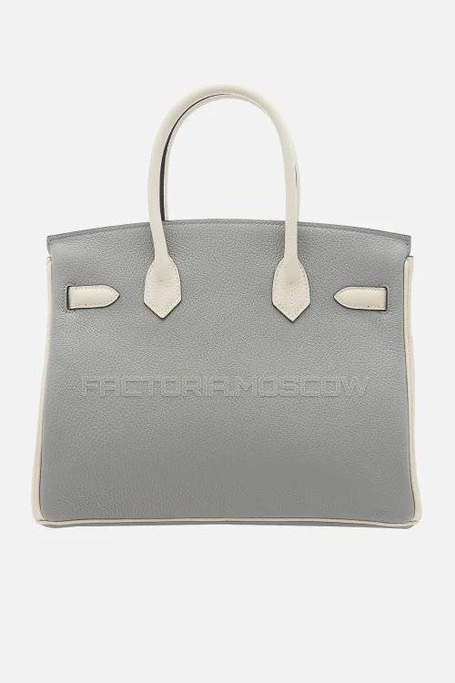 Hermes Birkin 30 Gris Mouette/Craie Togo PHW