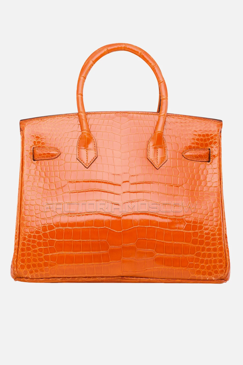 Hermes Birkin 30 Shiny Orange H Porosus Crocodile PHW