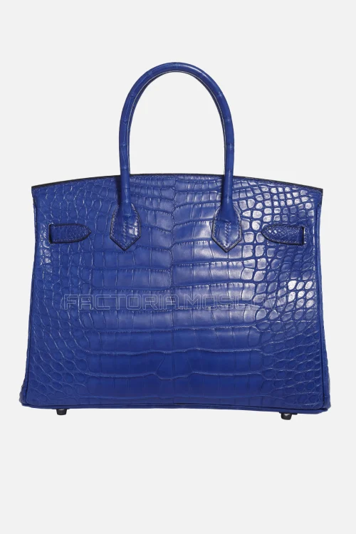 Hermes Birkin 30 Bleu Électrique Matte Alligator PHW