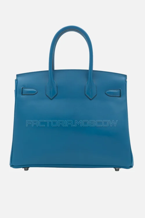 Hermes Birkin 30 Bleu Izmir Tadelakt PHW
