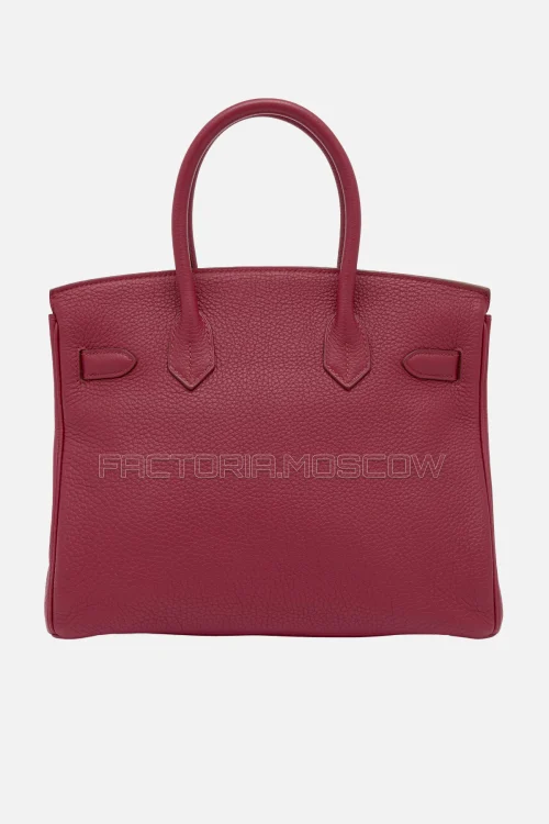 Hermes Birkin 30 Rouge Garance Clemence PHW
